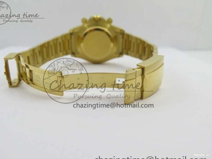 0109 Daytona 116589RBOW YG Rainbow Crystal BLF Best Edition Black Dial on YG Bracelet A SmoothTexture 3175